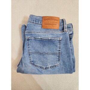 Lucky Brand Sweet Boot Jeans Womens Size 12 31R Mid Rise Stretch Blue Flare